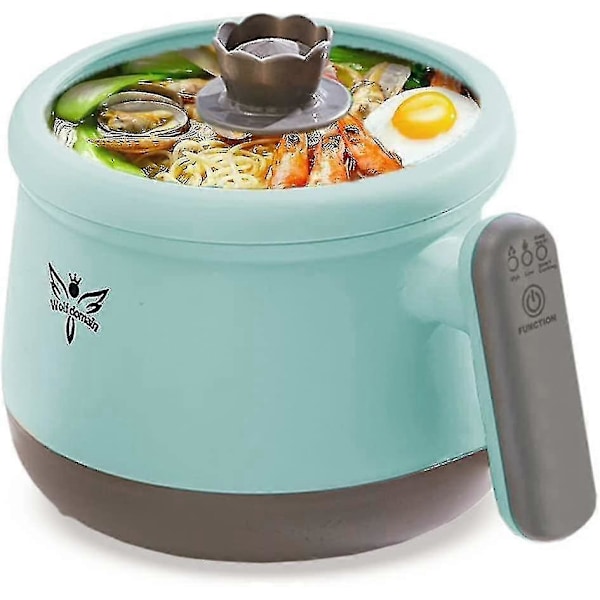 Smart Automatisk Multifunktions Elektrisk Kokgryta 1.8l, Shabu Shabu Mini Icke-klibbig Kokgryta Med Multi-effektstyrning, Elektrisk Kokare Wit-XinHan  (FMY) Green