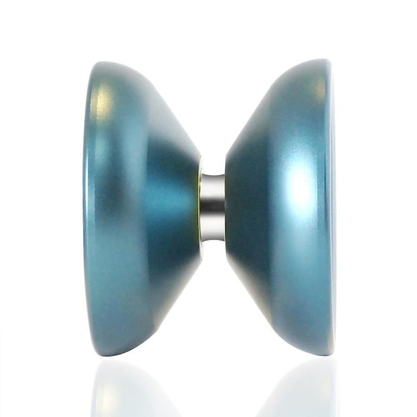 N12 Yoyo Uresponsiv Professionel Yoyo Aluminiumlegering Lang Tid Spindende Yoyo med Yoyo Strenge,B  (FMY) Blue