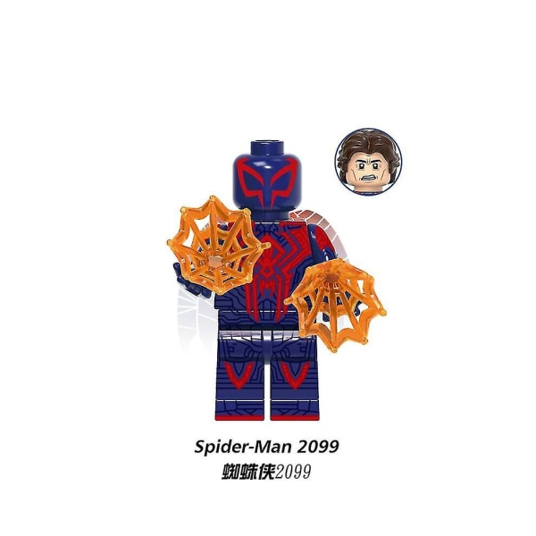 8 st/ set Marvel Spider-man Miles Gwen-serien Minifigur byggstenar Actionfigurer Leksaker Present för barn (FMY)