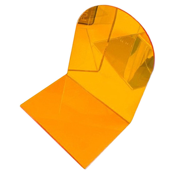 1 Par Bokstöd Tjock Non-Slip Transparent Akryl Dekorativt Tungt Bokstöd För Student Kontor L-Formad (FMY) Orange