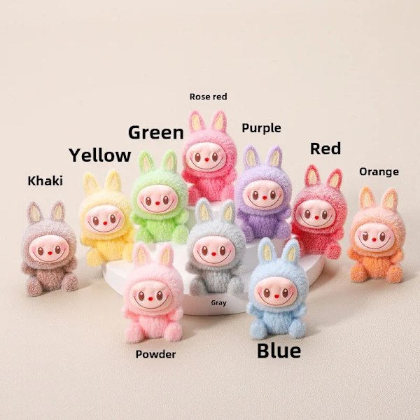 5 st Hot Selling Nya Macaron Slumpmässiga Söta Mini Dockor Tide Play Hantverk Kombination Söt Modell Dekoration Blind Bag Hänge (FMY) WHITE One Size