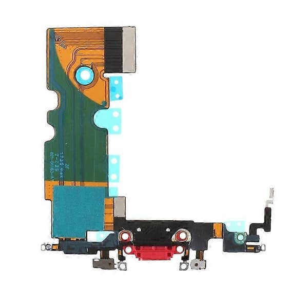 Tail Plug For Iphone Se (2020) Oem Demontering Dock Connector Ladeport Flex Kabel Erstatning - (FMY) Red