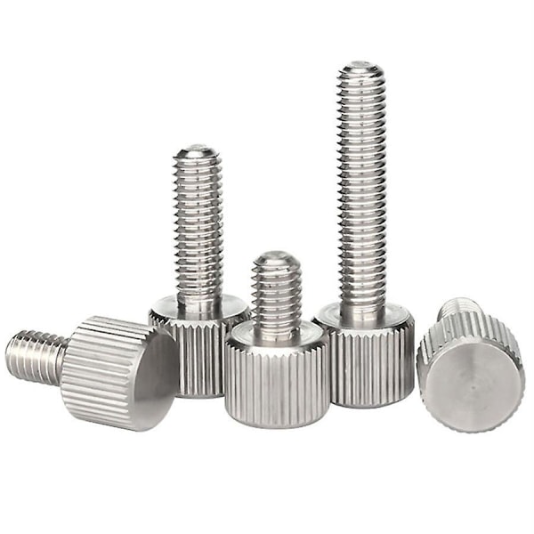 Riflet rustfrit tommelskrue M3 M4 M5 M6 fladhoved tommelskrue bolt 20stk  (FMY) M4*12