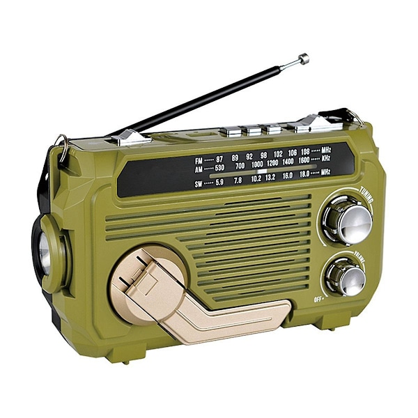 Radio Käsikammen Teholähde Aurinkolataus Kolmialueinen Bluetooth-kortti MP3 Monitoistotoisto R Random Color