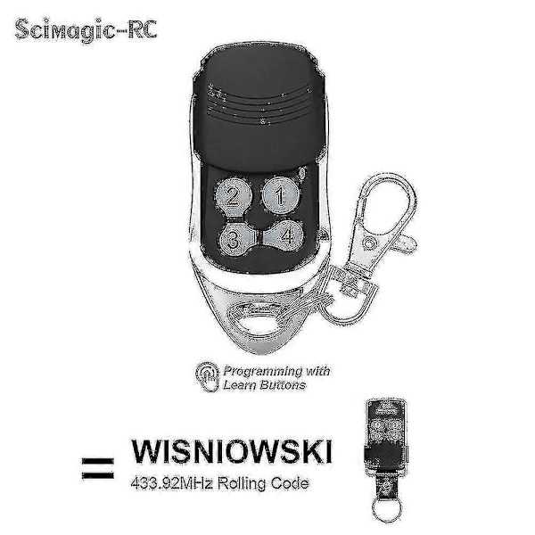 Wisniowski Remote Control 433mhz 4ch Rolling Code Gate Opener For Garage Door 433.92 Pilot Wisniowski Command Controller Newest Hy  (FMY)