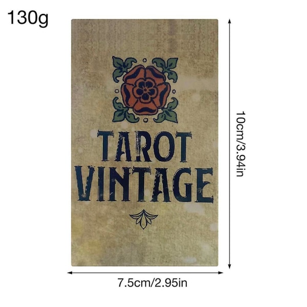 Tarot vintage ödesspådom tarotdäck familjefest brädspel spelkort engelska orakel vägledningskort för nybörjare (FMY)