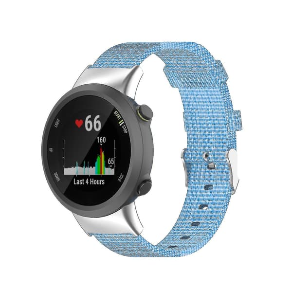 For Garmin Forerunner 45 Nylon Canvas Rem til Garmin Forerunner 45 / 45s  (FMY) Sky Blue