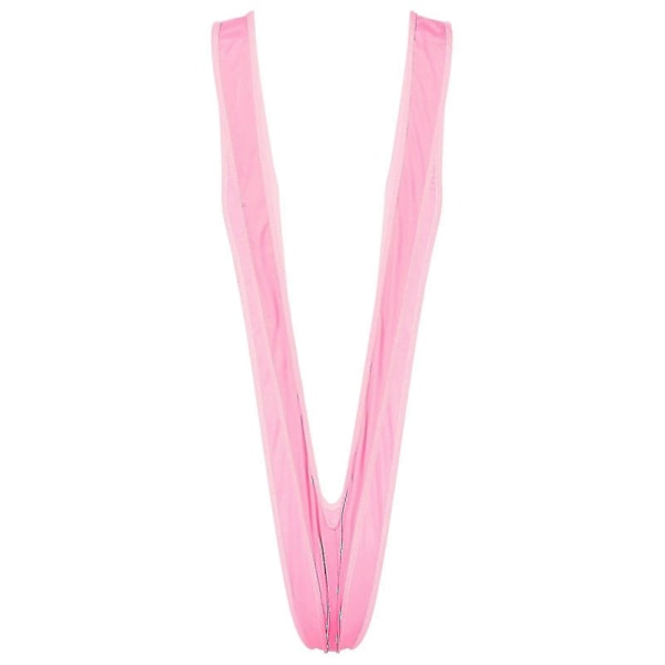 Monokini Baddräkt i Ett Stycke för Män, Enfärgad Djup V-ringad Bodysuit Mankini Badkläder Strandkläder (FMY) One Size Blue