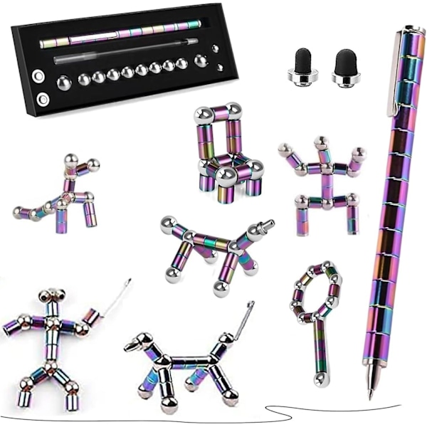 Decompression Magnetisk Metal Pen, Eliminer Tryk Fidget Gadgets (FMY) Silver