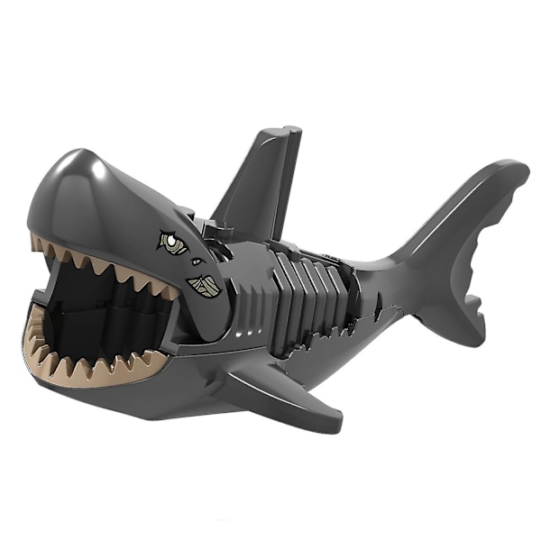 6 st Ghost Shark Byggklossar Actionfigur Leksak för Barn (FMY) Grey