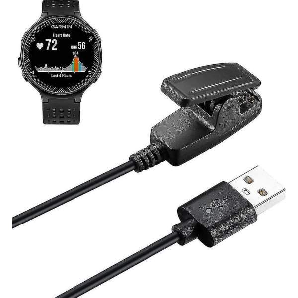 Kompatibel med Garmin Forerunner 235 lader, erstatningsladekabelklemmeledning til Garmin Forerunner 235  (FMY)