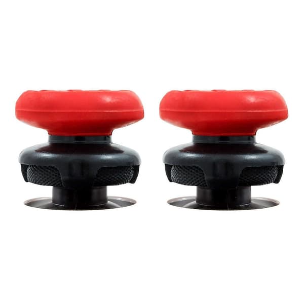 2 stk. Performance Thumbsticks til PS5/PS4, 1 høj, 1 mellemhøj, Performance Thumbsticks Thumbstick Udskiftning til PS5 & PS4 Controller (FMY) Red