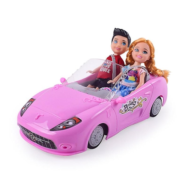 Barbie Motors-Mattel Dream Car Cabrio Glamour - Fjärrstyrd för Barn Två Sitsplatser, Realistisk, Rosa (FMY)