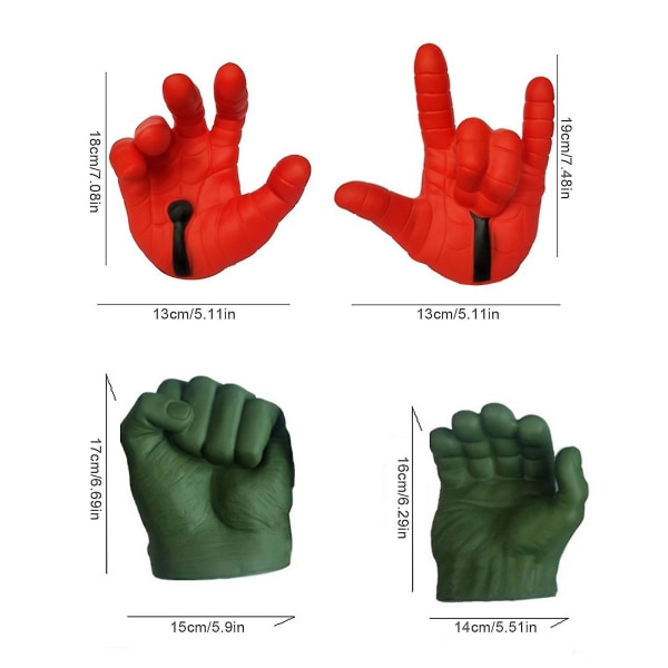 Hulk Handsker Figurer Legetøj, Avengers Legends Gamma Grip Model Legetøjsgaver Til Børn (FMY) A