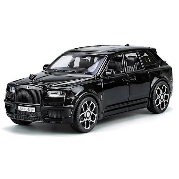 1:32 Rolls Royce SUV Cullinan Legering Modellbil Diecasts Metall Lekebilmodell Simulering Lyd og Lys Samling Barnegaver (FMY) Black