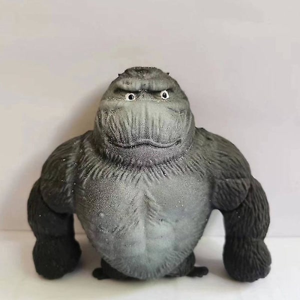 Strækbar Gorilla Figur Latex Abe Gorilla Legetøj Blødt Strækbar Abe Legetøj Gorilla Stressaflastning (FMY) Grey 12*12