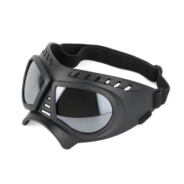 Hundebriller Øyebeskyttelse Hundesolbriller Anti-uv-briller Vindtette valpebriller med justerbar (FMY) Blue