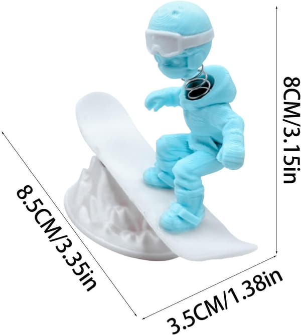 3D-printet instrumentbrætfigur, \"drift\"-stil ornament, robust tilbehør lavet af syntetisk materiale (FMY)