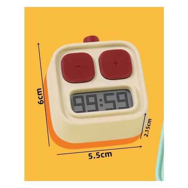 Köksklocka - Noname - Digital timer - Krämvit - ABS - 5,5x6x2,15 cm krämvit krämvit TIMER (FMY)