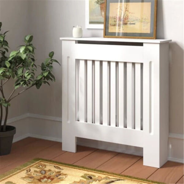 Ekstra høy 92 cm radiatordeksel horisontalt vertikalt skap Mdf grillhylle  (FMY) White 78x19x92cm