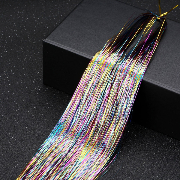 36-tommers hårglitter Glitrende Glitter Tinsel Fairy Hair Extensions Varmebestandig festhøydepunkt, wz-307 (FMY)