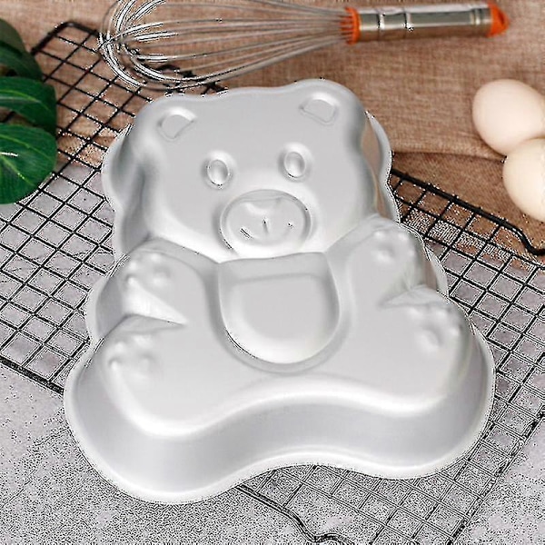 9 Tums Björnbakad Form i Aluminium 3D Bakform Kakform Bakplåt - Björnen jn  (FMY)