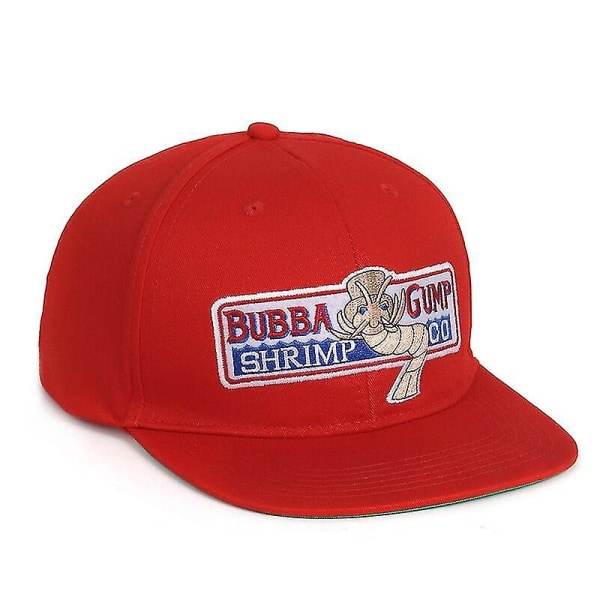 1994 Bubba Gump Shrimp Co. Baseballhatt Forrest Gump Cap Costume Cosplay Brodert Snapback Cap Sommercaps for menn og kvinner (FMY) Snapback Cap Red