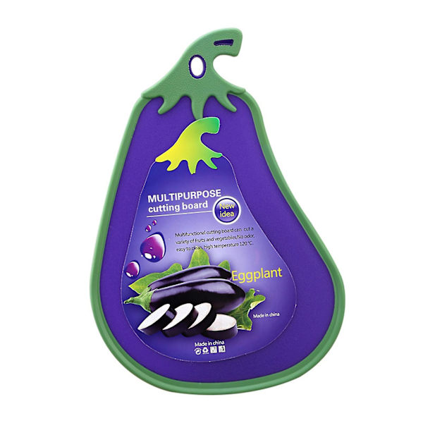 Fruktformet skjærebrett for frukt og grønnsaker, kjøkkenbrett (FMY) Eggplant