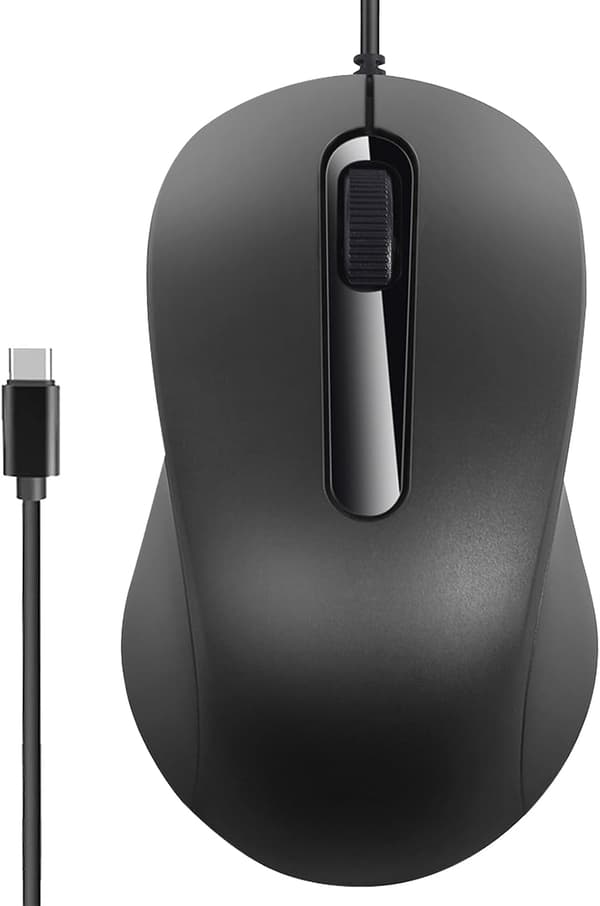 USB-kabelforbindelse - lydløse knapper, ergonomisk design, skridsikkert greb (FMY)