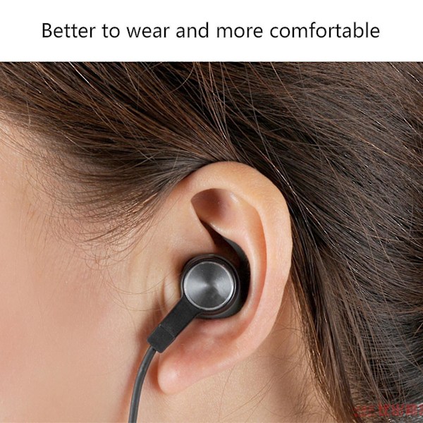 6 stk Øreproppdeksler In-Ear Tips Myke Silikonhud For Hua-wei Xsport/honor Am61  (FMY) Black