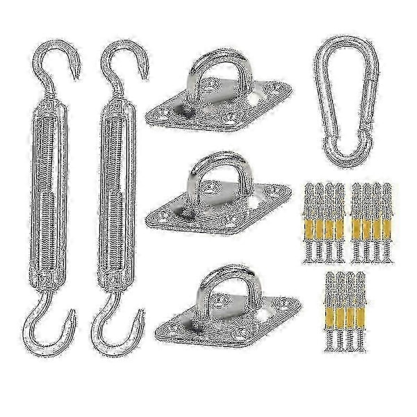 3x3x4,3m/4x4x5,7m/5x5x7,1m Vedenpitävä Aurinkovarjo Kolmio Puutarhaan Terassille Ulkokatokseksi (FMY) 4x4x5.7m Accessory Fixing Kit