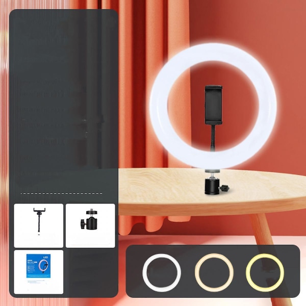 33 cm Led-selfie-rengasvalo Himmennettävä rengaslamppu valokuvavideokameran valo (FMY)