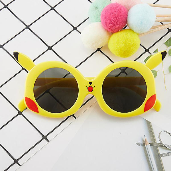 Lasten Lasit Muodikkaat Vahvat Pyöreät Kehykset Täyskehyksiset Mukavat Lasit Lasten Aurinkolasit Piirretty Pikachu (FMY)