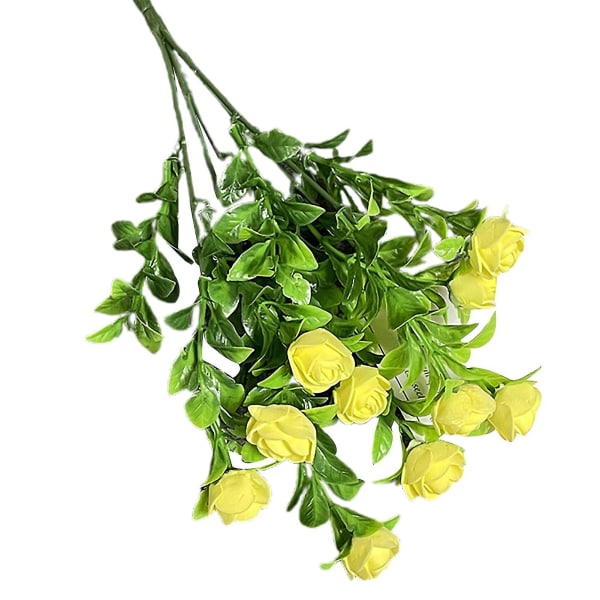 1 Kukkakimppu valekukkia Ei kuihtumista Realistinen kirkkaanvärinen koristeellinen kaunis valeruusukukkia kodinsisustus (FMY)
