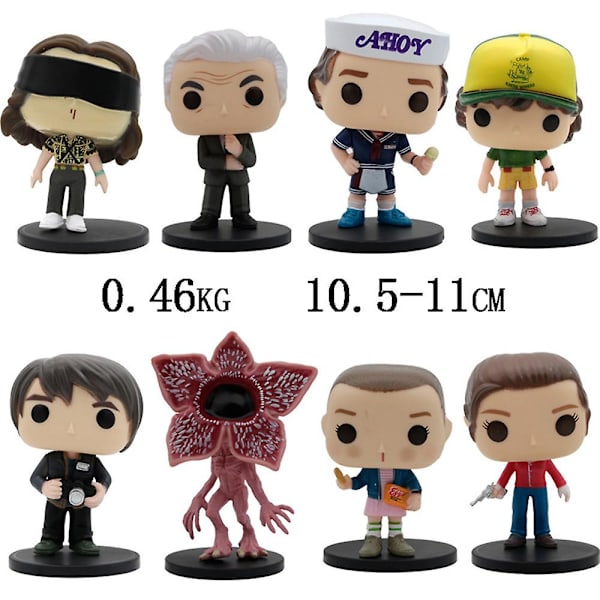 8-pack Stranger Things Actionfigurer Modelldockor Leksaker Barnpresent (FMY)
