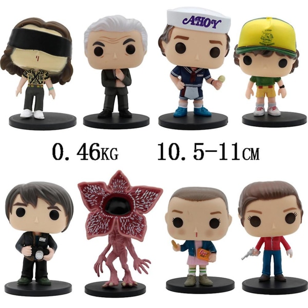 8 stk/sett Stranger Things Actionfigur Modell Dukke Lekebarn Gave (FMY)