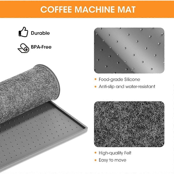 Silikonmatte for kaffemaskin - Aieve kaffemaskinmatte (FMY)