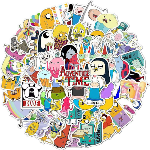 Adventure Time klistermærker til bærbar computer 100 stk., klistermærker til vandflaske, vinylklistermærker til mejeri, skateboard (FMY)