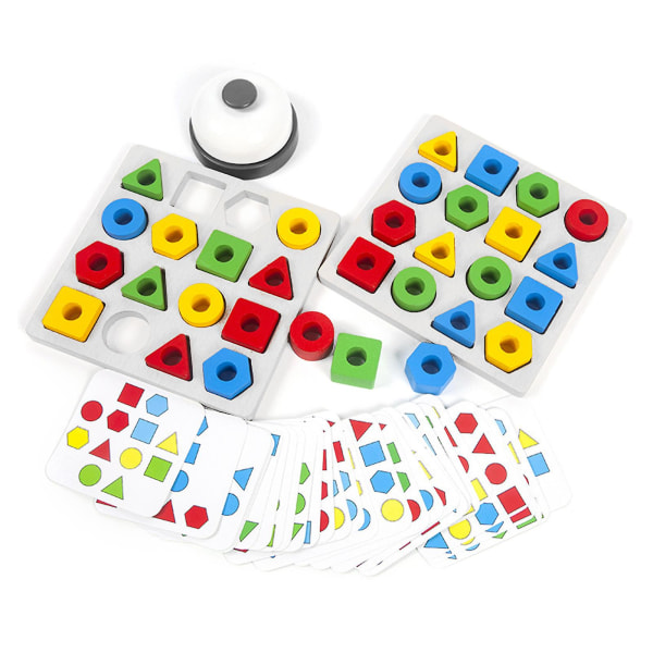 Geometrisk matchende farvebordspilsæt til drenge/piger Fødselsdagsgaver Tidlig uddannelse Hjernelegetøj til børn 6-8 (FMY)