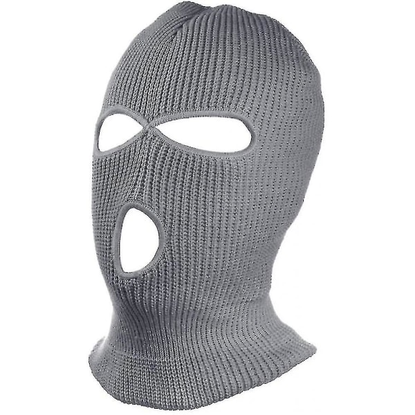 3-hulls strikket skimaske full ansiktsdeksel for utendørssport Varm myk (FMY)