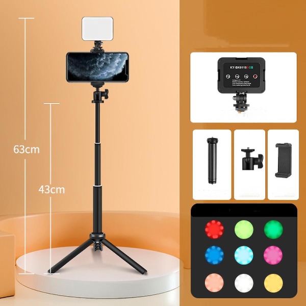 Camera Fill Light, LED Video Light Dimbar, Portable Light Photography, for Studio, livestreaming, videokamera Shooting Light (FMY)