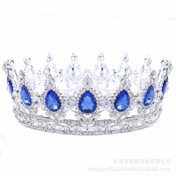 Prinsessekroner og tiaraer til små piger - Krystalprinsessekrone, fødselsdag, bal, udklædningsfest, Queen Rhinestone Crowns, wz-1630 (FMY)