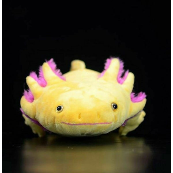 Axolotl plyschleksak Ambystoma Mexicanum dinosauriedjur docka present (FMY) Yellow