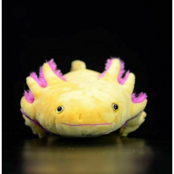 Axolotl plysjleketøy Ambystoma Mexicanum Dinosaur Dyre Doll Gift (FMY) Yellow