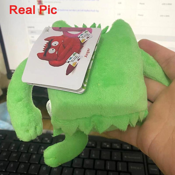6 tyyliä Uusi 15cm Väri Nukke Monster Emotion Pehmolelut Lapsille Lahjat Väri Monster Plushie Xmas Lahja Tagilla (FMY) Green 15x13x3cm