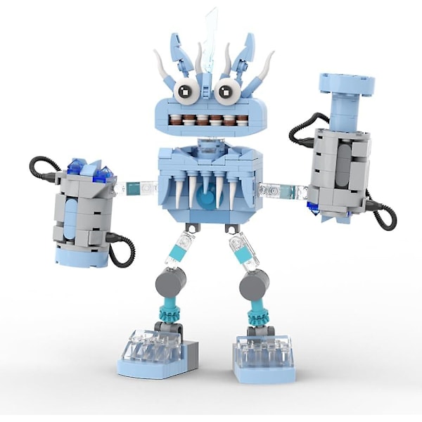 My Sing Monsters Wubbox Byggesæt, Blå Vandmonstre Chorus Syngende Anime Spil Model Legetøj Samleobjekt Horror Spil (345 Dele)  (FMY)