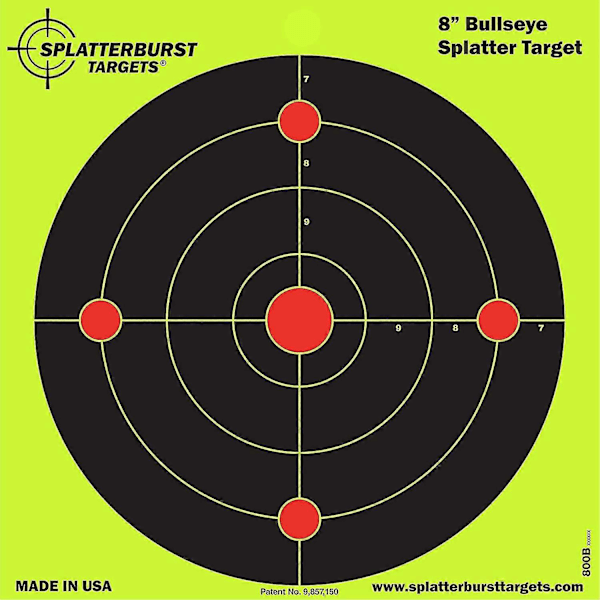 Splatterburst Targets - 8 X 12 Tommer Stick & Splatter Mini Silhuett - Selvklebende Skyteblink - Våpen - Rifle - Pistol - Airsoft - Bb 50 Pack