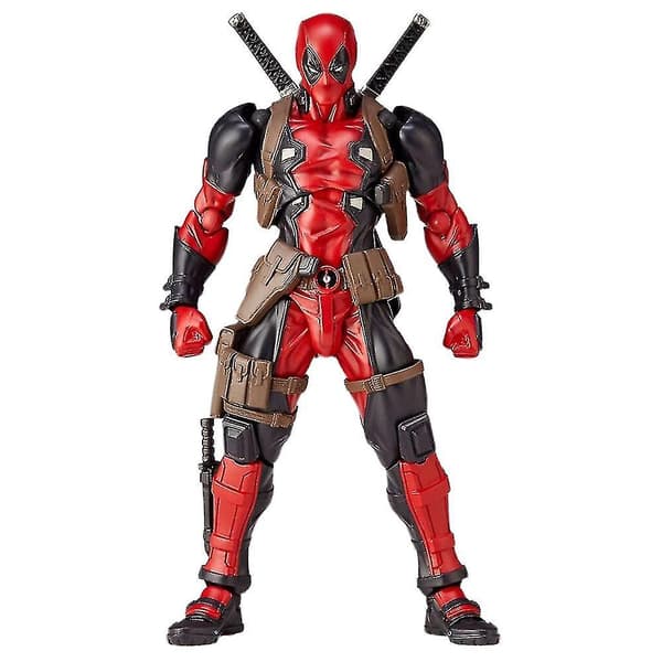 Deadpool Actionfigur, Avtagbart och Utbytbart Ansikte, Samlarobjekt Modelldocka Figur Leksak Skrivbordsdekoration Present (FMY)
