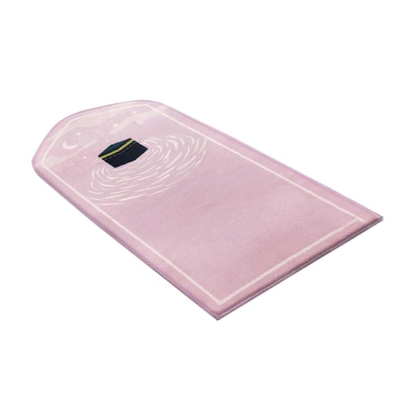 Rukousmatto Rukoileva Matto Polyesteri Koristeellinen Palvonta Polvistusmatto Paksu Lattiamatto Pehmeä Rukousmatto Islamilainen Muslimi Rukousmatto (FMY) Pink 50cmx90cm