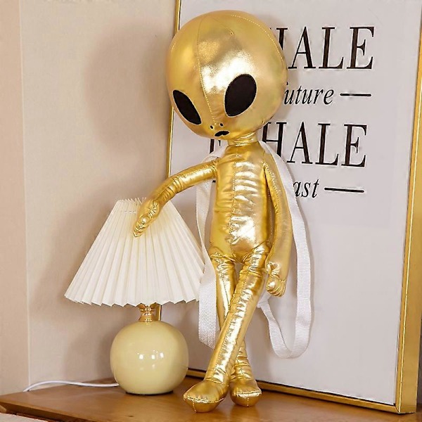 60cm Muoti Alien Reppu PU ET Maanulkopuolinen Pehmeä Täytetty Pehmolelu Pehmoeläin Luova Lahja Lapsille (FMY) 60cm silver backpack